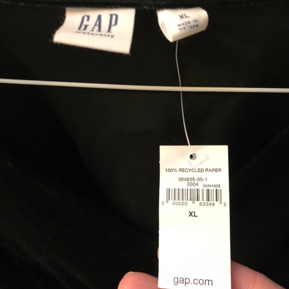 GAP Velour Velvet Black Maternity Dress XL - Picture 5 of 5